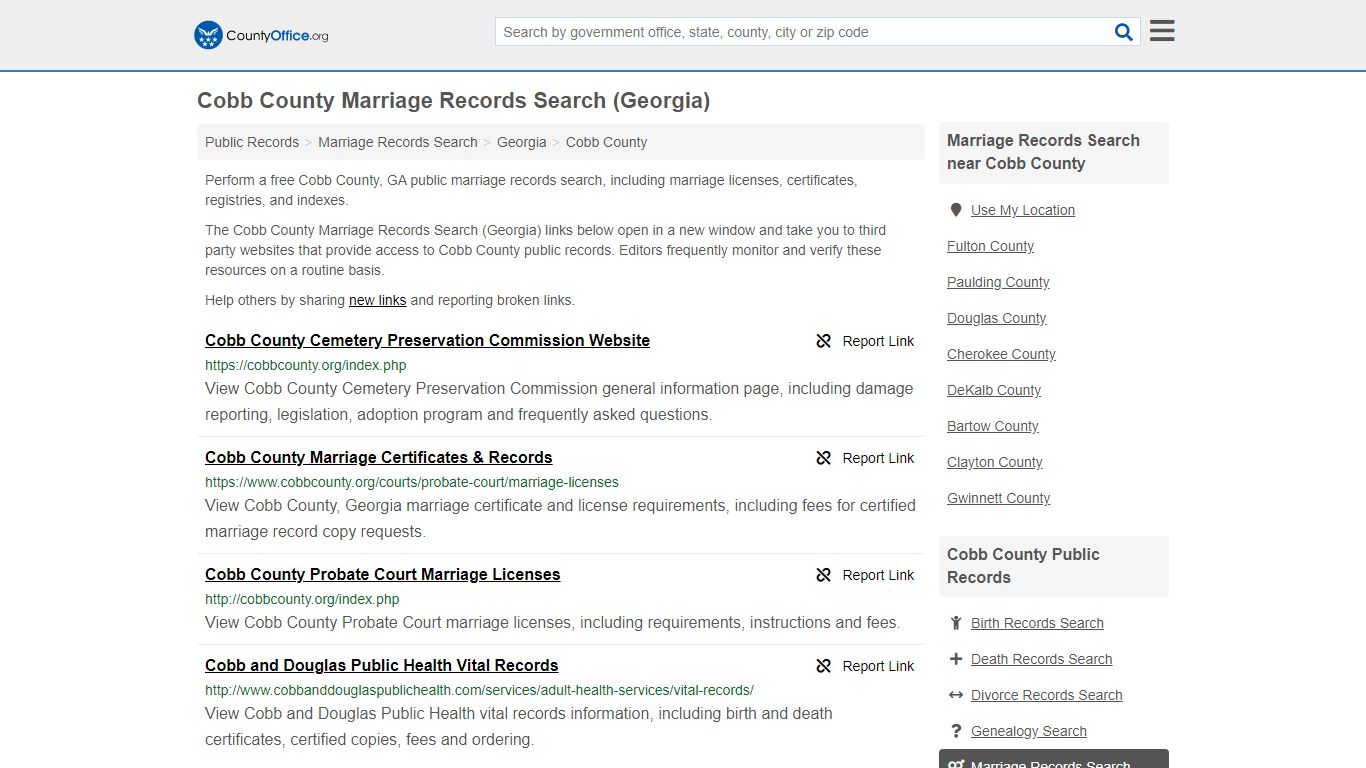 Marriage Records Search - Cobb County, GA (Marriage ...